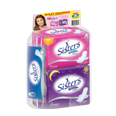 Sulit Savings Day Maxi 8s + Night Plus 8s + FREE Panty Liners 8s