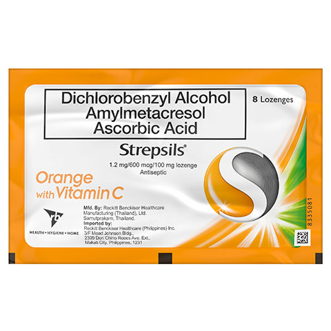 Lozenge Antibacterial Orange with Vitamin C
