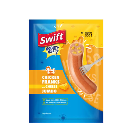 Mighty Meaty Chicken Franks with Cheese Jumbo