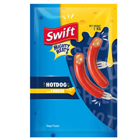 Mighty Meaty Regular Hotdog with Cheese
