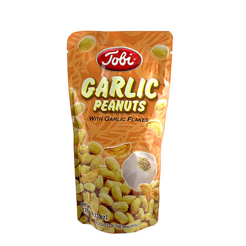 Garlic Peanuts with Garlic Flakes