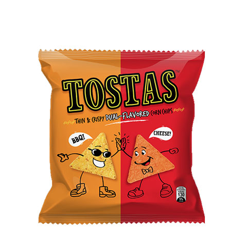 Thin & Crispy Dual Flavored Corn Chips BBQ & Cheese