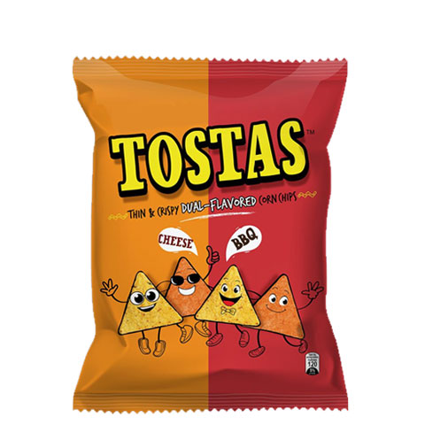 Thin & Crispy Dual Flavored Corn Chips BBQ & Cheese