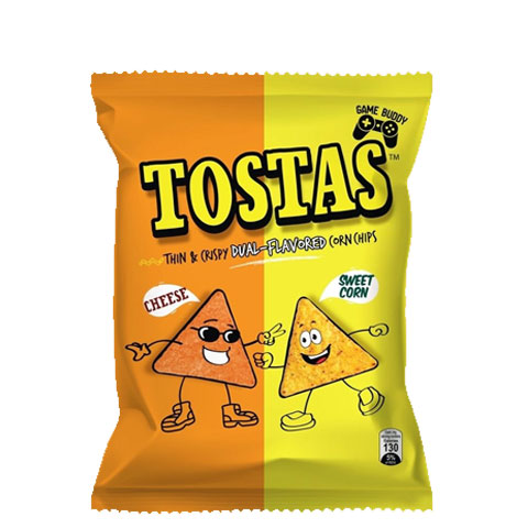 Thin & Crispy Dual Flavored Corn Chips Cheese & Sweet Corn