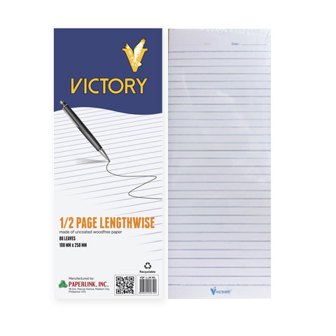 Pad Paper 1/2 Lengthwise 100x250mm