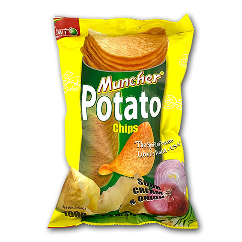 Muncher Potato Chips Sour Cream & Onion