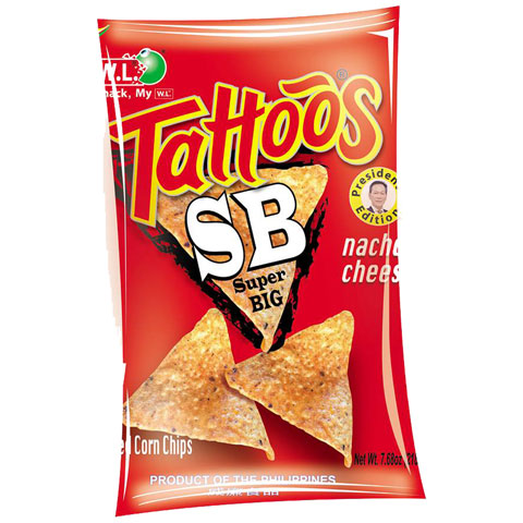 Tattoos Super Big Corn Chips Nacho Cheese