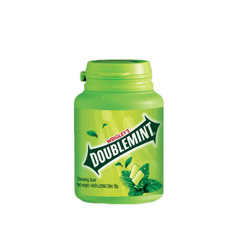 Doublemint Chewing Gum Pellet Peppermint Bottle