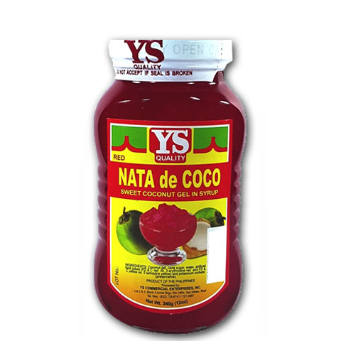 Nata de Coco Sweet Coconut Gel in Syrup Red
