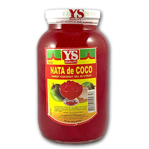 Nata de Coco Sweet Coconut Gel in Syrup Red