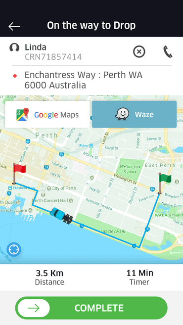 roadyo driver app on on the way
