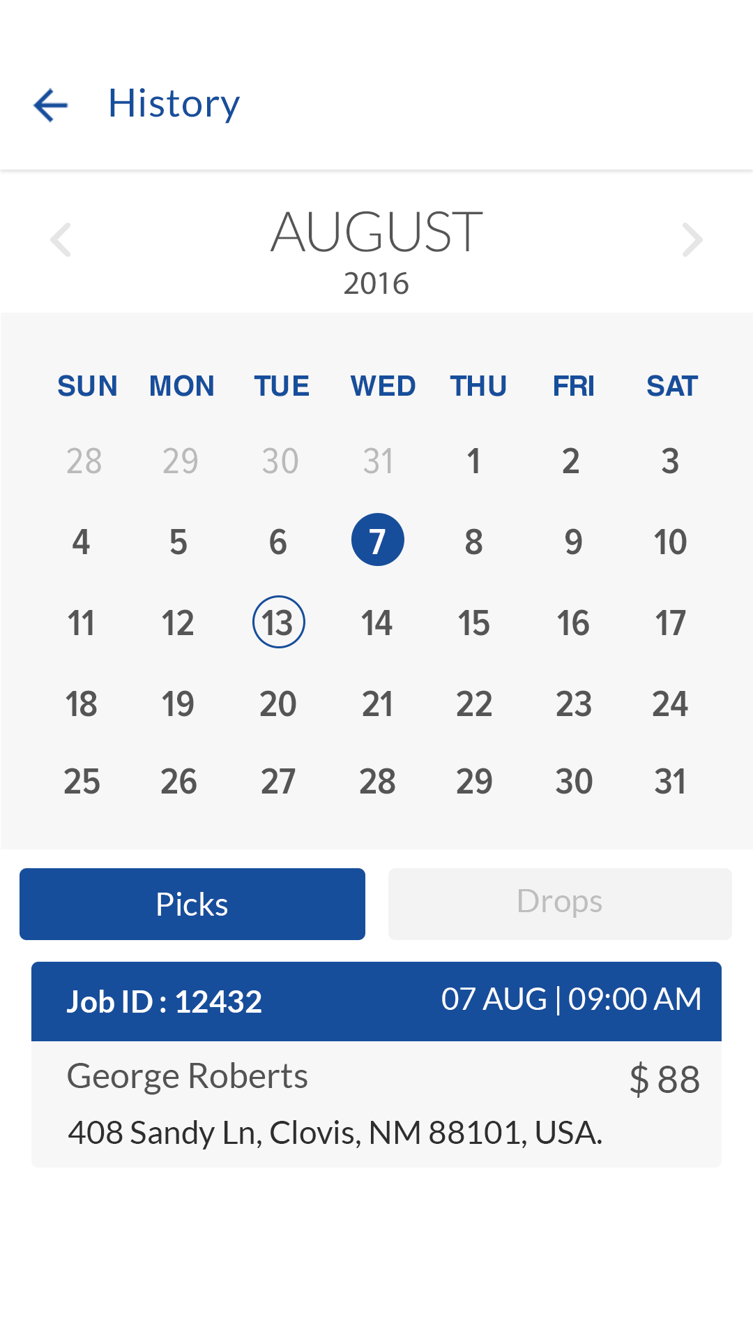 roadyo driver app invoice