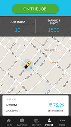 roadyo driver app on on the job