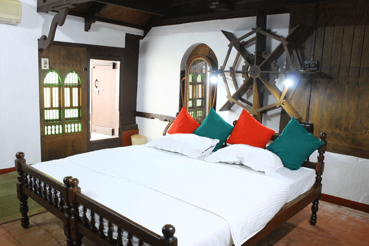 Traditional Kerala homestay bedroom