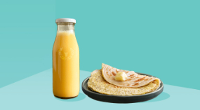 Anda Paratha With Cheese + Mango Lassi