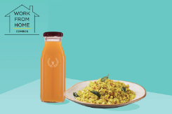 Poha + Ginger Lemon Iced Tea