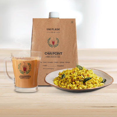 Poha + Ginger Chai Uniflask