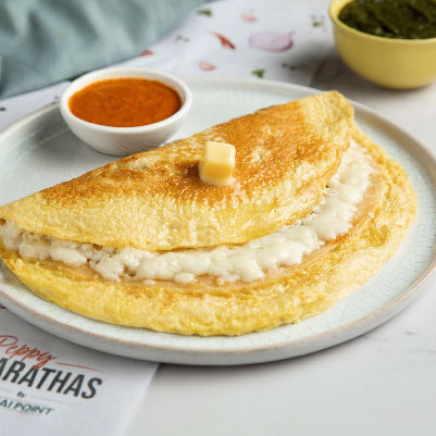 Anda Peppy Paratha With Cheese