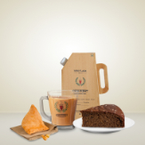Masala Chai Miniflask+Banana Cake+Samosa