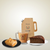 Ginger Chai Mini Flask 1+Banana Cake 3 +Veg Puff 5