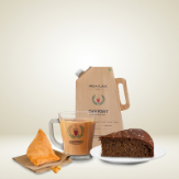 Ginger Chai Mega Flask 1+Banana Cake 5 + Samosa 10