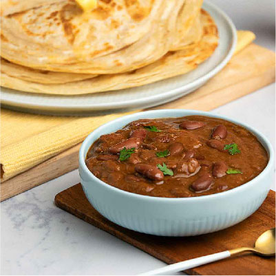 Rajma Masala & Peppy Paratha In Wheat Flour (Atta)