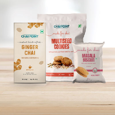 Ginger Instant Chai + Masala Biscuit + Multigrain Chai Biscuit