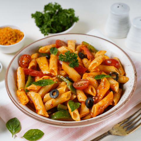 Classic Tomato Basil Penne Pasta