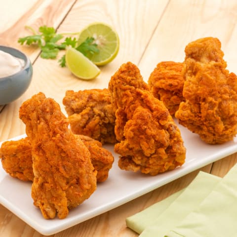 Crispy Chicken Hot Wings With Dip (5 Pcs)