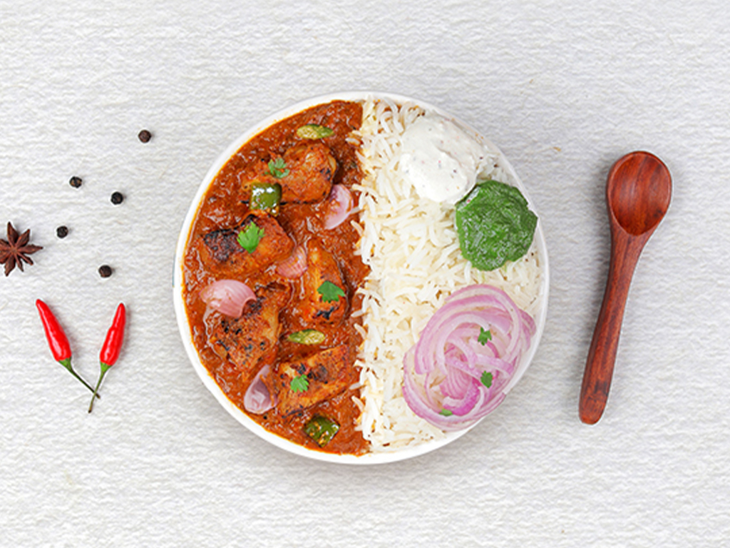 Model Town Kadhai Chicken [Steamed Rice] Bowl results in Rammurthy