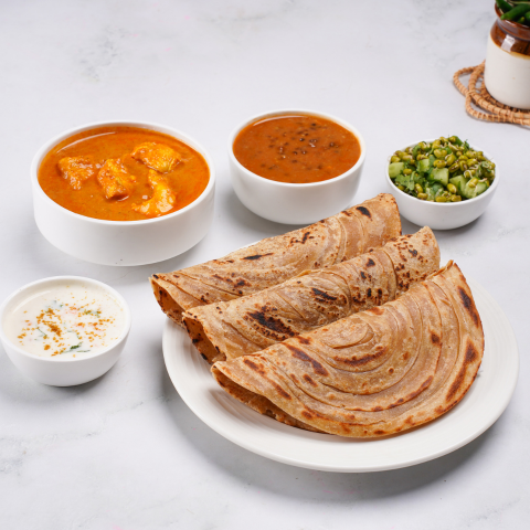 Butter chicken fit thali