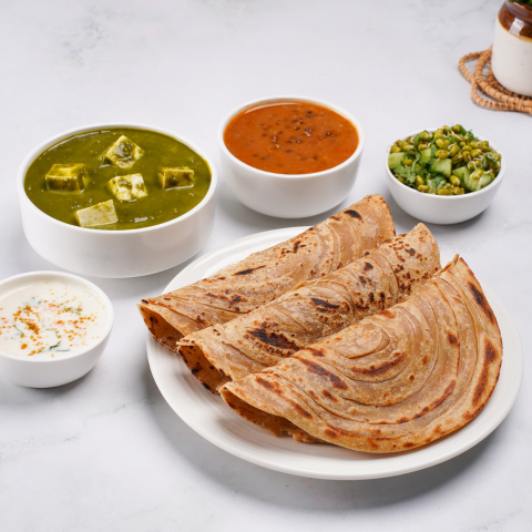 Palak paneer fit thali