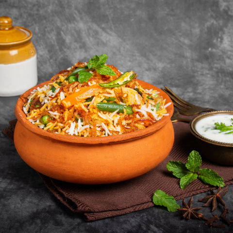 Shahi subz biryani (500gm)