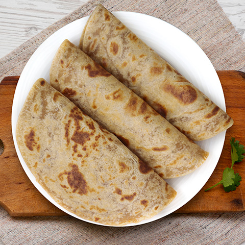 Whole wheat parathas (3pcs)
