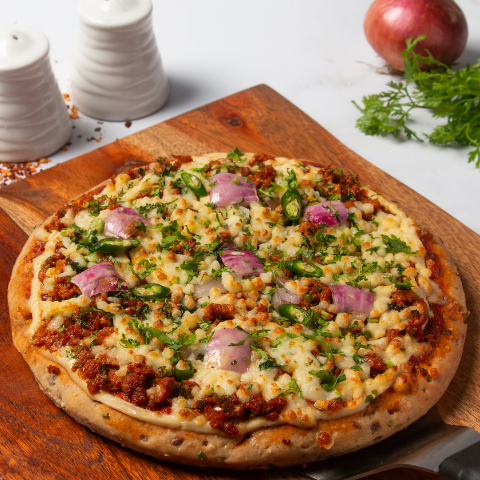 8" unmeat veg spicy pizza
