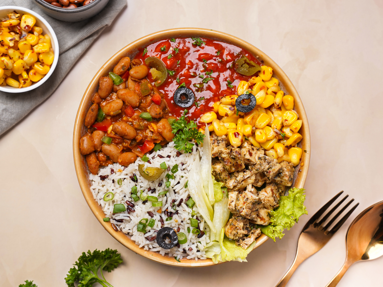 Chicken mexican burrito bowl