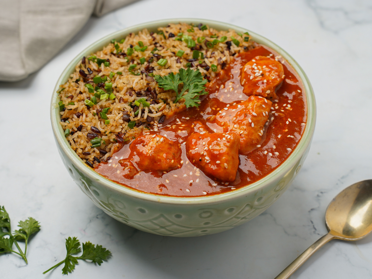 Chilli garlic chicken bowl