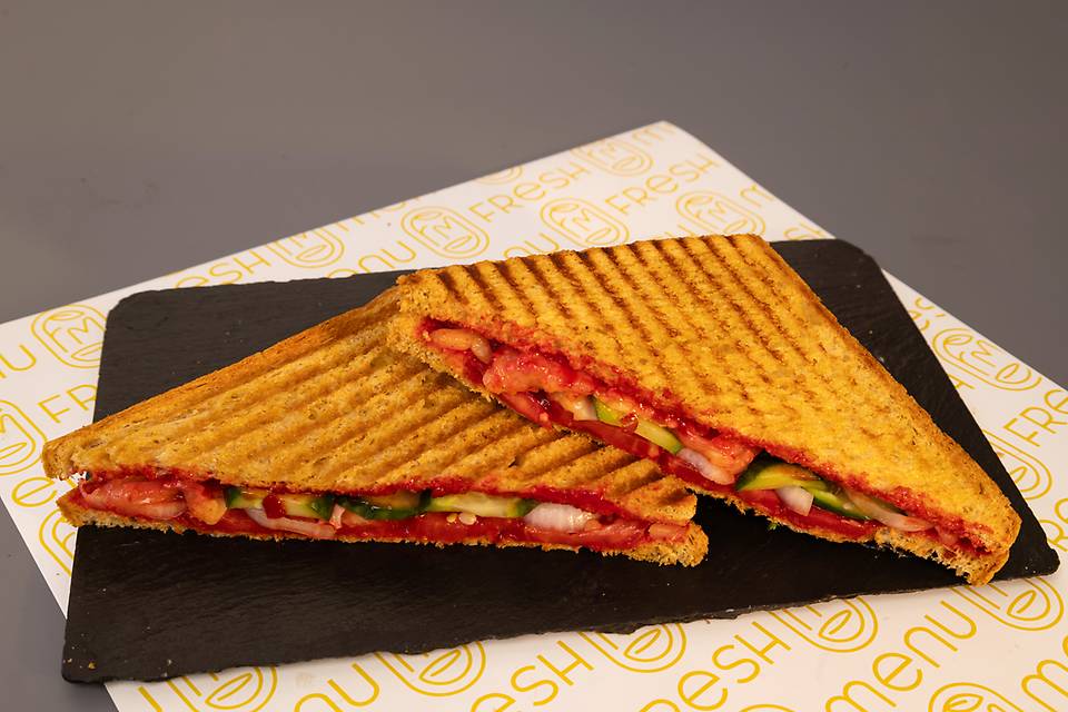 Cheesy Veg Grilled Sandwich