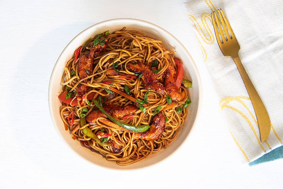 Korean BBQ Chicken Noodle Bowl