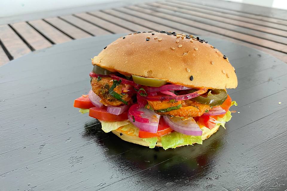 Chicken Tikka Steak Burger
