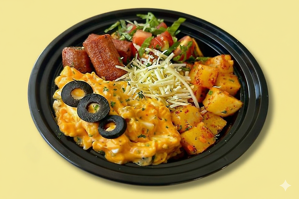 Spicy Chicken Sausage Farmer’s Breakfast