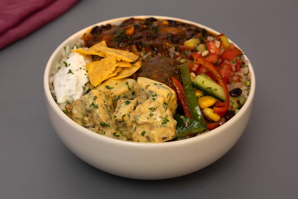 Philadelphia Cheese Chicken Burrito Bowl