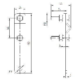 Stainless steel extended clamp for bare conductor 9 to 18mm diameter