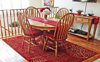 Beautiful Red Area Rug by Sensational Seams