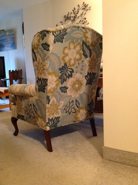 Floral Wingback Upholstered Chair by Sensational Seams