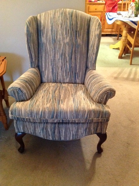 Multicolor Upholstered Wingback Armchair by Sensational Seams