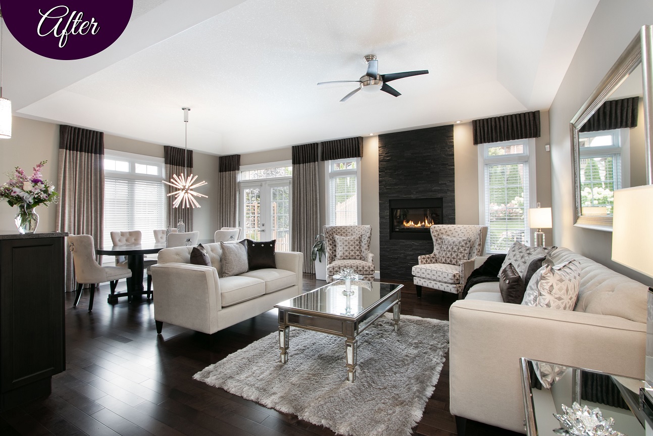 Window Treatments in Cobourg, ON by Sensational SEAMS - Room of the Month January 2022