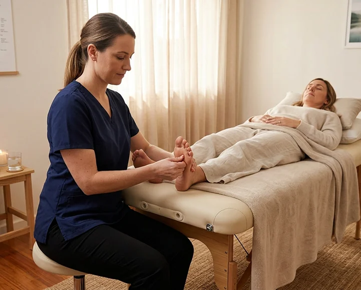 Reflexology therapy at Parm's Wellness Spa