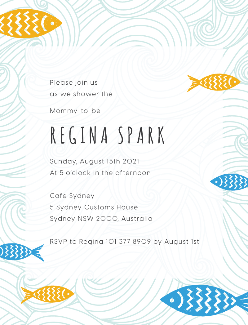 Blue Miracle Baby Shower Invitations - Digital Printing design preview
