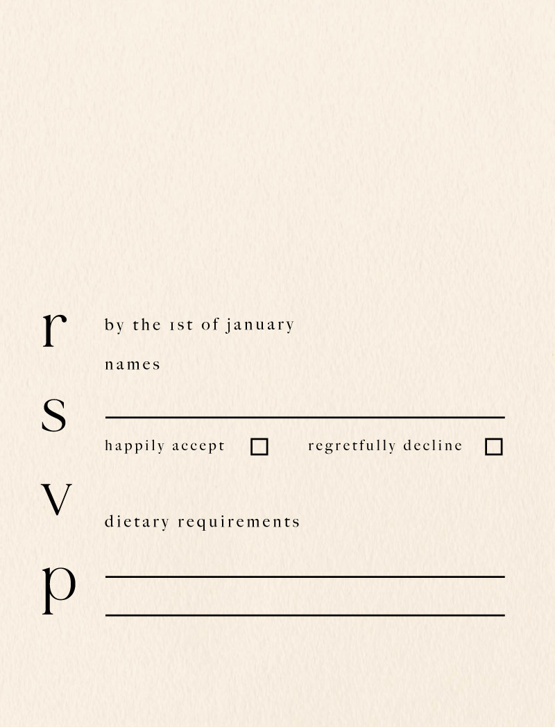 Gentle Earthquakes RSVP Cards - Digital Printing design preview